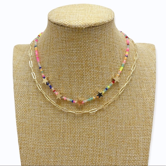 BP. Beaded Star Charm Set Of Two Necklaces - Picture 5 of 5